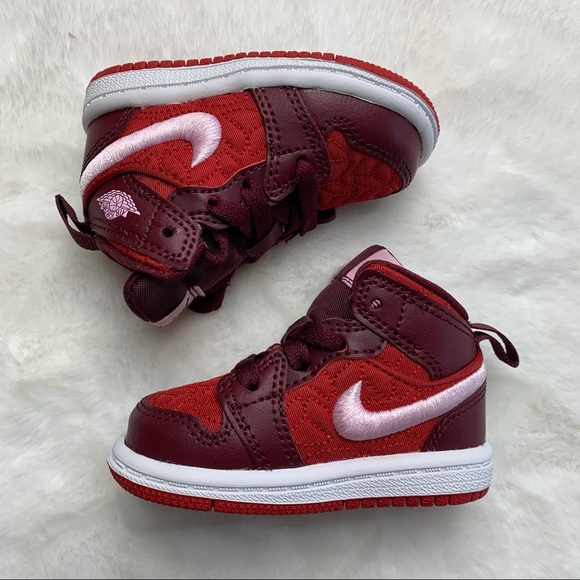Jordan Shoes | Air Jordan Mid Td Red Quilted | Poshmark
